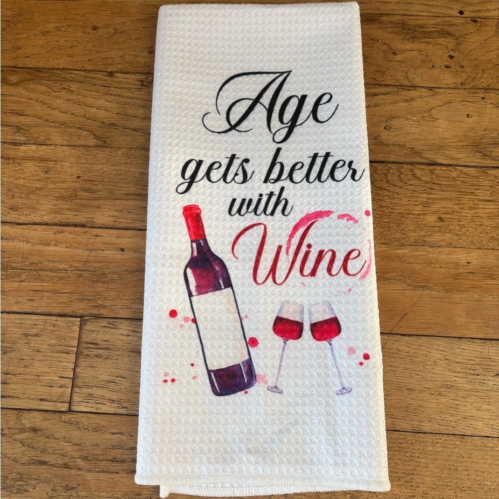 NEW Wine Themed Kitchen Towel